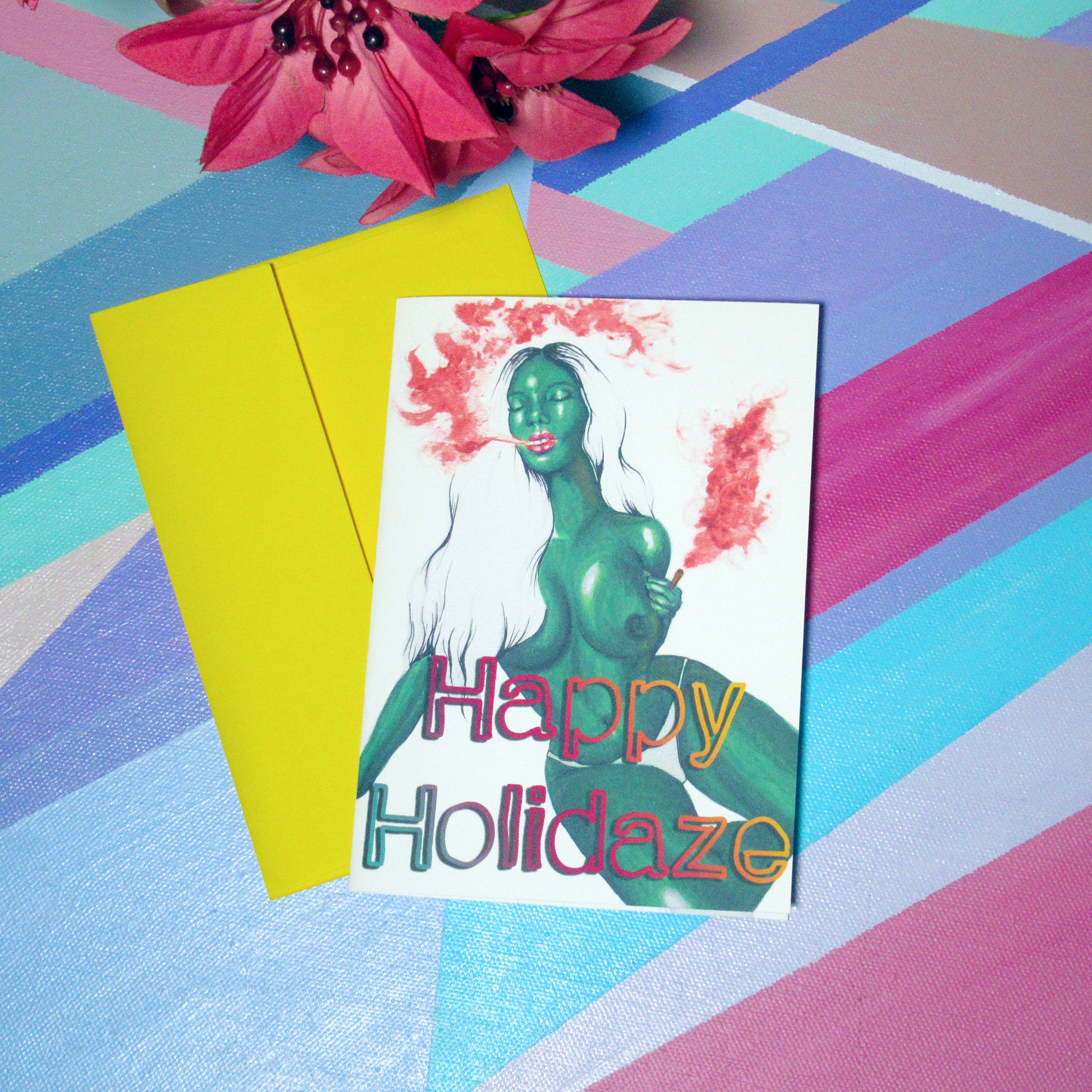 naked woman sexual greeting card