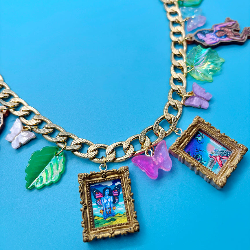 Give Me Butterflies - Gay Ass Charm Necklace