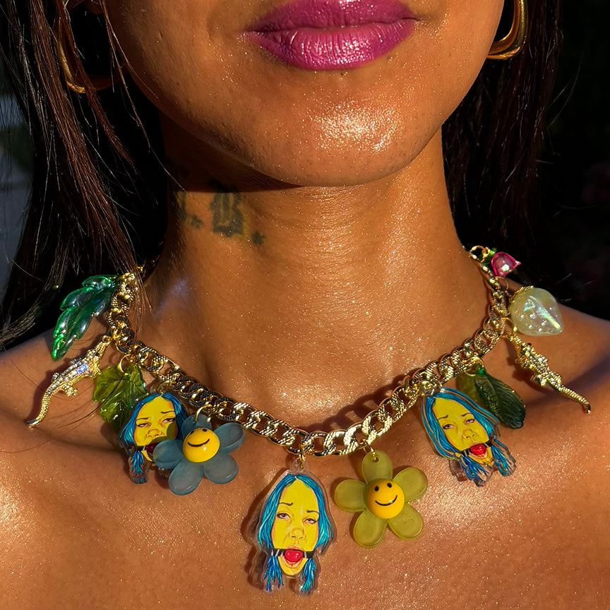 Flower Girl - Gay Ass Charm Necklace