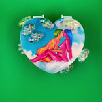 Above The Clouds - Heart Shaped Jewelry Box/Stash Jar