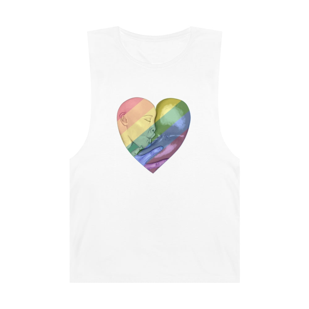 
                
                    Load image into Gallery viewer, Heart White T Tank [PRIDE collection]
                
            